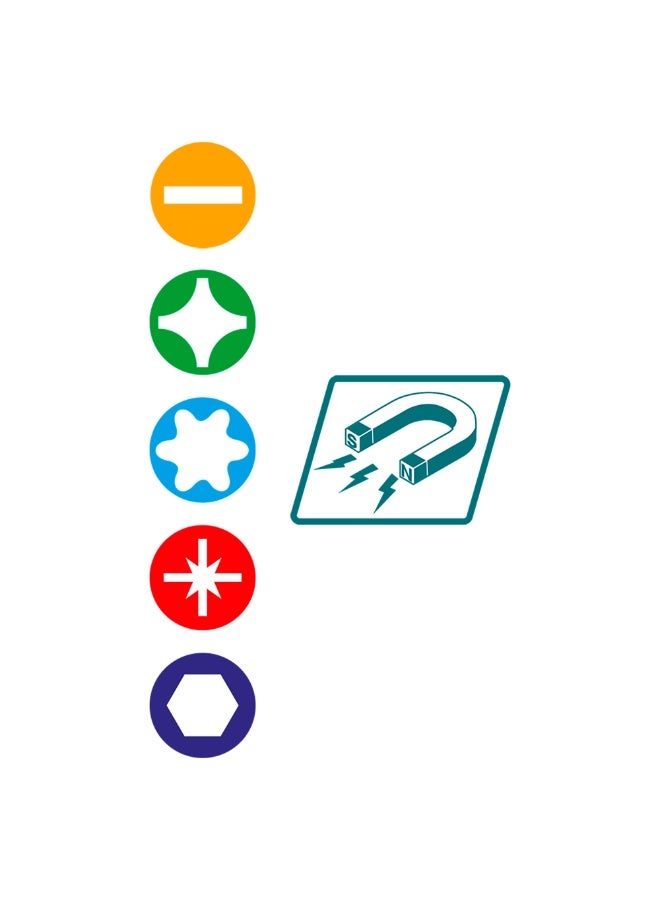 توتال طقم رؤوس مفكات من توتال مكوّن من ٥٥ قطعة مع مقبض بآلية تعشيق، يضم رؤوسًا دقيقة ومجموعة مقابس وحوامل للرؤوس، ومرفق بعلبة تخزين بلاستيكية - Image 2